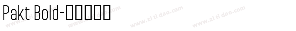 Pakt Bold字体转换